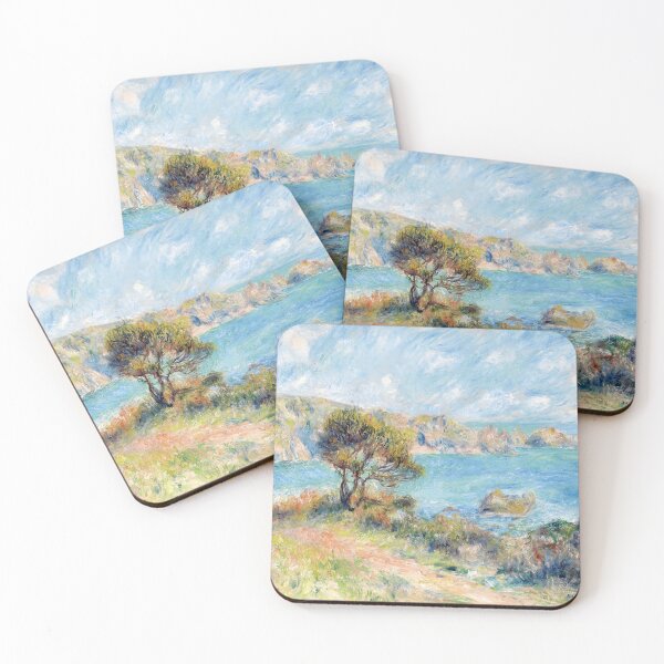 Item preview, View at Guernsey 1883 Pierre-Auguste Renoir - Impressionist Landscape - Channel Islands Vintage Illustration designed and sold by Under-TheTable.