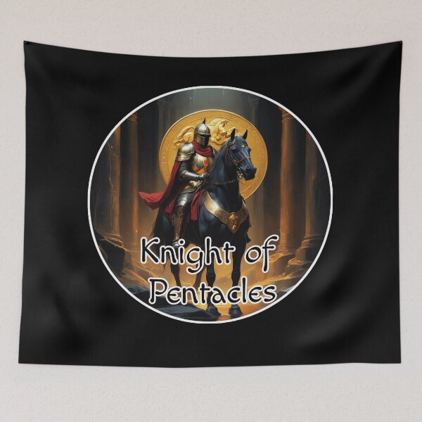 Item preview, Minor Arcana Knight of Pentacles Riding a Black Horse designed and sold by Pixel Waite.