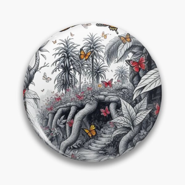 Item preview, Butterflies in the Monochrome Jungle Path designed and sold by Iuqiune.