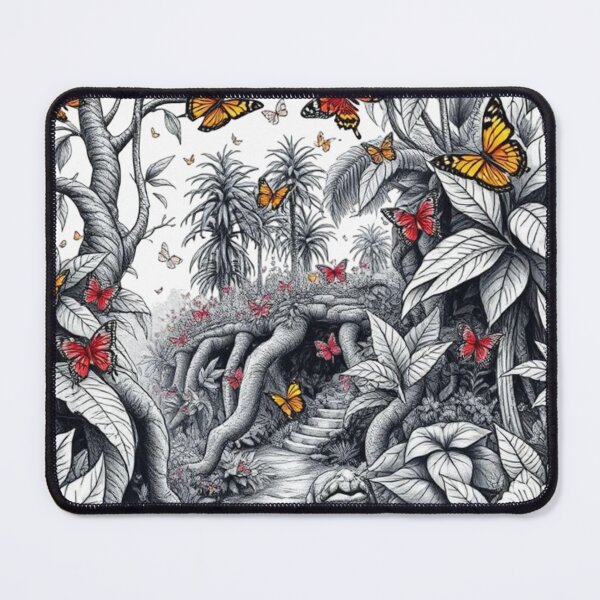 Item preview, Butterflies in the Monochrome Jungle Path designed and sold by Iuqiune.