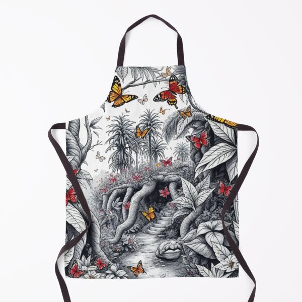 Item preview, Butterflies in the Monochrome Jungle Path designed and sold by Iuqiune.
