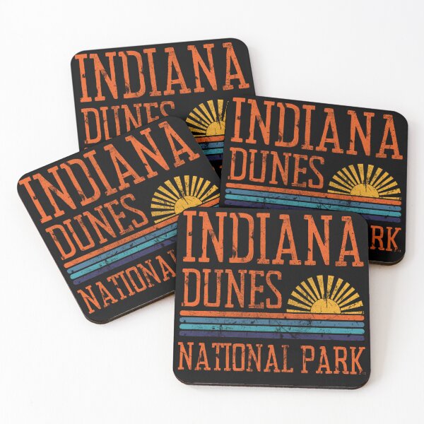Item preview, Indiana Dunes National Park Nature Great Lakes Sunset Retro designed and sold by hatwarhamteri.
