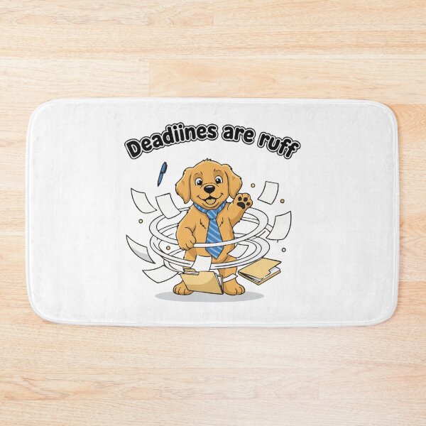Item preview, Puppy with office tie and funny deadline quote designed and sold by Tong4130.