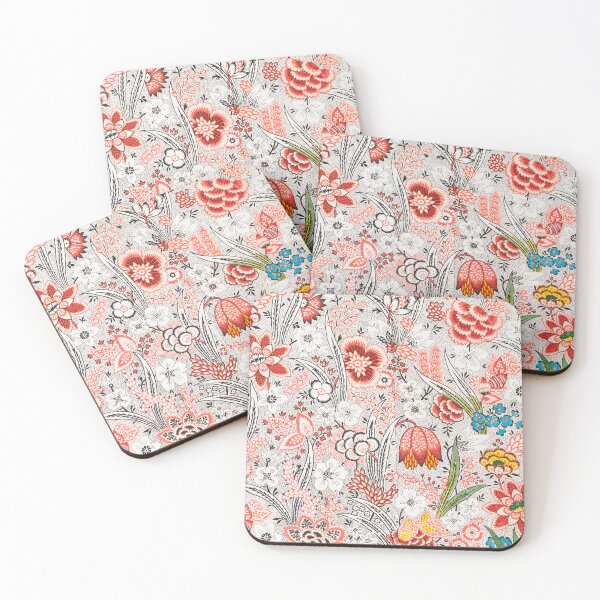 Item preview, Allover Floral Fabric Design ca. 1759-1815 Oberkampf & Cie - French Textile Art - Toile de Jouy Pattern designed and sold by Under-TheTable.
