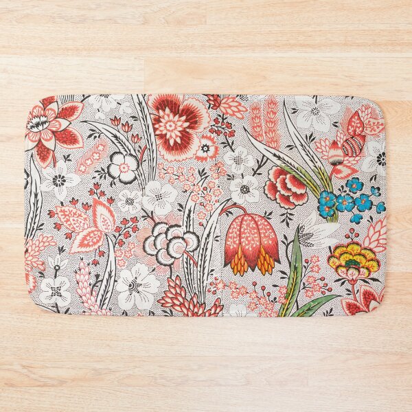 Item preview, Allover Floral Fabric Design ca. 1759-1815 Oberkampf & Cie - French Textile Art - Toile de Jouy Pattern designed and sold by Under-TheTable.