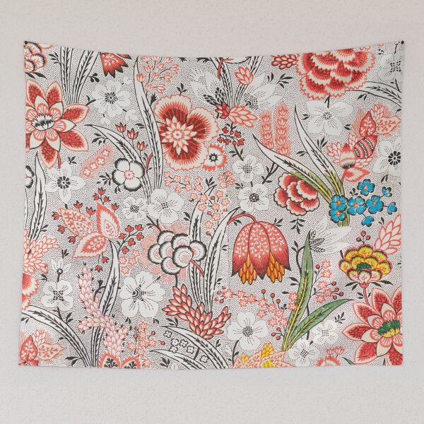 Item preview, Allover Floral Fabric Design ca. 1759-1815 Oberkampf & Cie - French Textile Art - Toile de Jouy Pattern designed and sold by Under-TheTable.