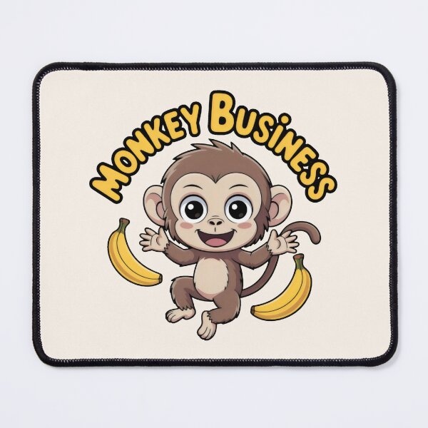 Item preview, A Cute Monkey and Bananas designed and sold by SplashTastic.