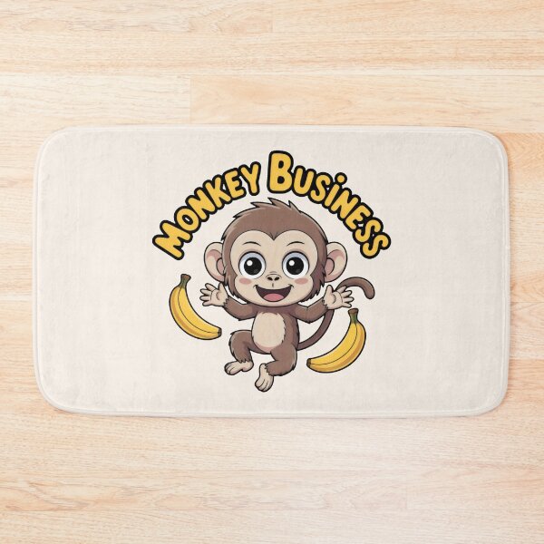 Item preview, A Cute Monkey and Bananas designed and sold by SplashTastic.
