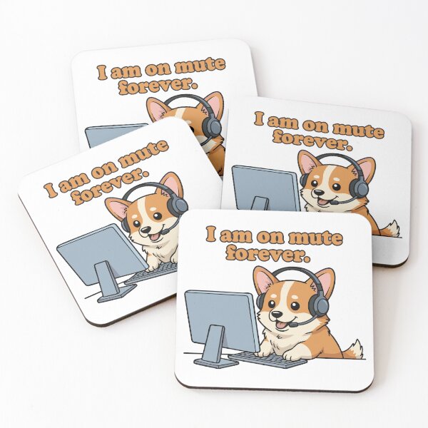 Item preview, Copy of Cute dog at office desk with funny work quote designed and sold by Tong4130.