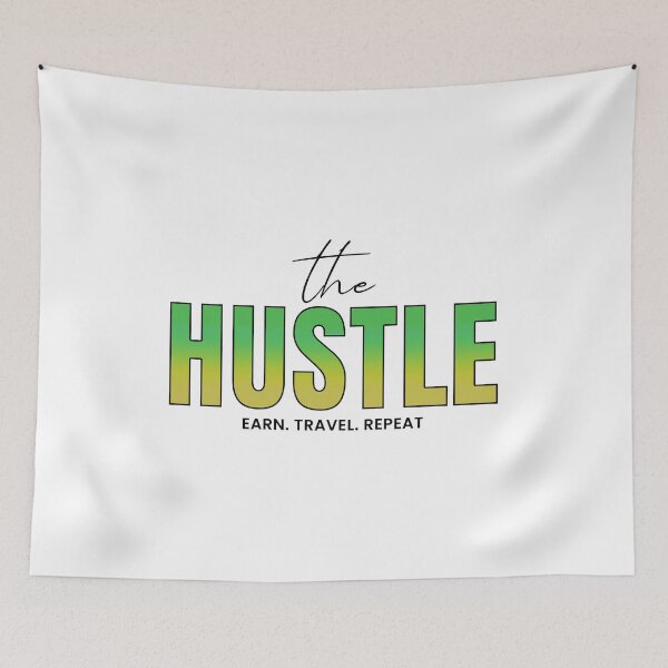 Item preview, The Hustle – Earn. Travel. Repeat. | Motivational Streetwear Design designed and sold by ShopyLK.