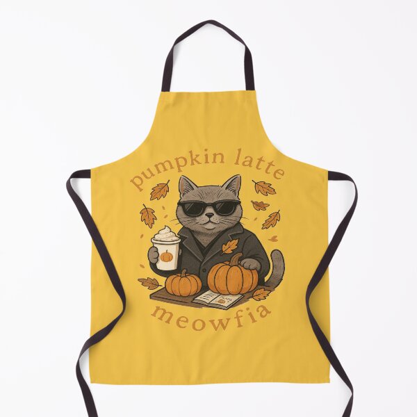 Item preview, Pumpkin Latte Meowfia – Autumn Cat Boss Design designed and sold by TrendTribeTP.