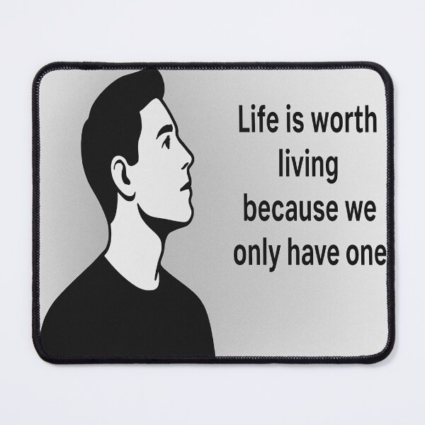 Item preview, Minimalist Black & White Profile Art | Inspirational Quote designed and sold by VelureArt.