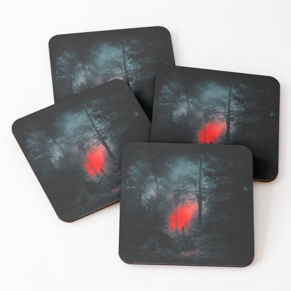 Item preview, Silhouette Of A Man In Dark Forest designed and sold by Dyrk Wyst Redbubble Shop.