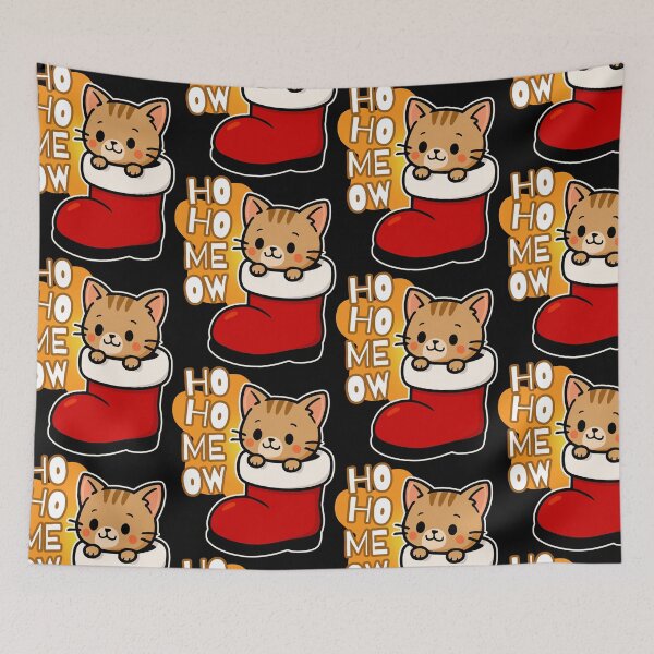 Item preview, Festive Cat in a Santa Boot designed and sold by SplashTastic.