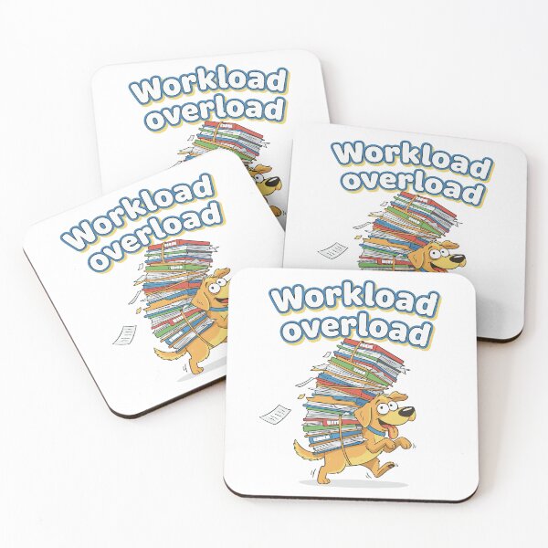 Item preview, Dog with heavy files funny workload quote designed and sold by Tong4130.