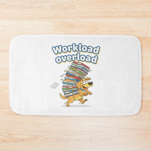 Item preview, Dog with heavy files funny workload quote designed and sold by Tong4130.
