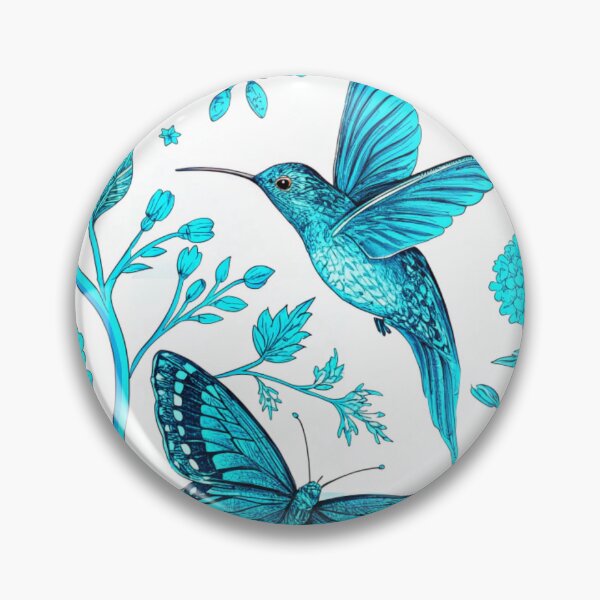 Item preview, Foral pattern with birds Toile de Jouy designed and sold by Creative Line Prints.
