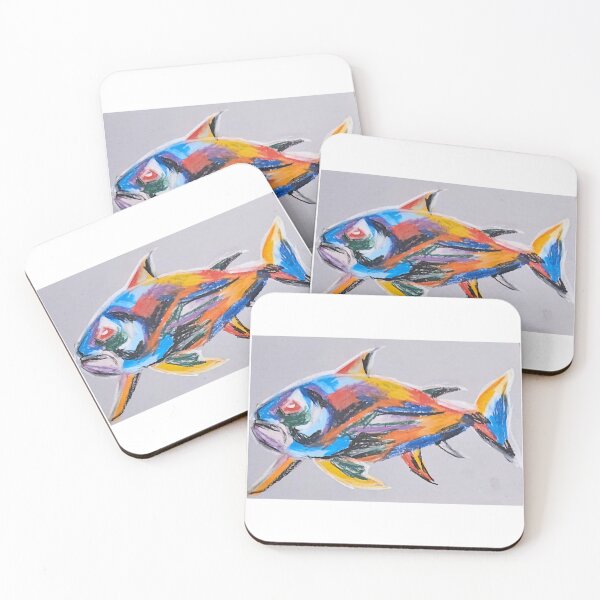 Item preview, Multicoloured fish pastel designed and sold by PipassoArt.
