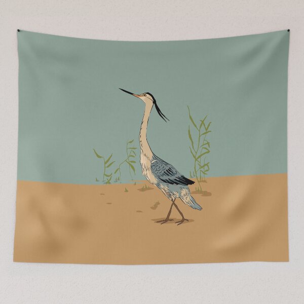 Item preview, Vector Grey Heron Illustration Bird Wildlife Nature Art designed and sold by jayson salvador.