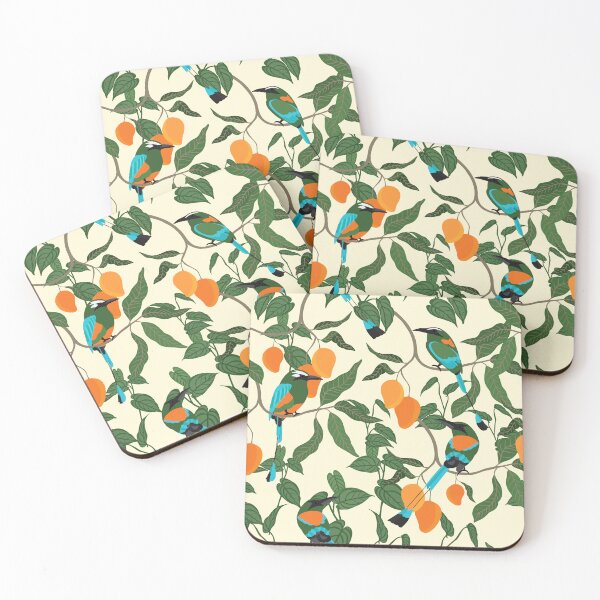 Item preview, Turquoise browed motmot bird on the mango tree. designed and sold by Retro Street Studios.