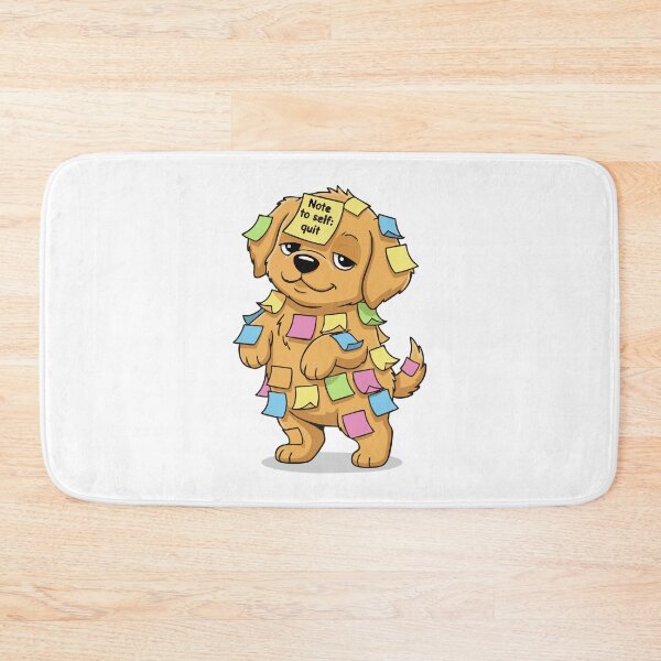 Item preview, Puppy with sticky notes funny quit quote designed and sold by Tong4130.