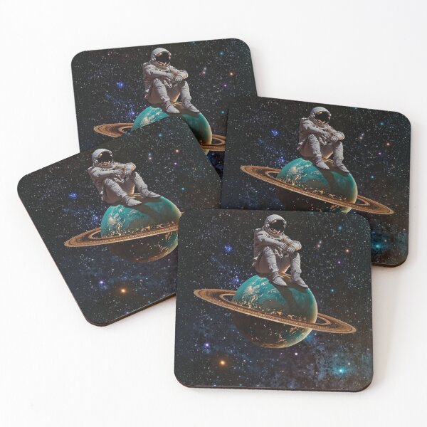 Item preview, "Lonely Astronaut on Saturn"- Cosmic Space Art  designed and sold by H-F200519.