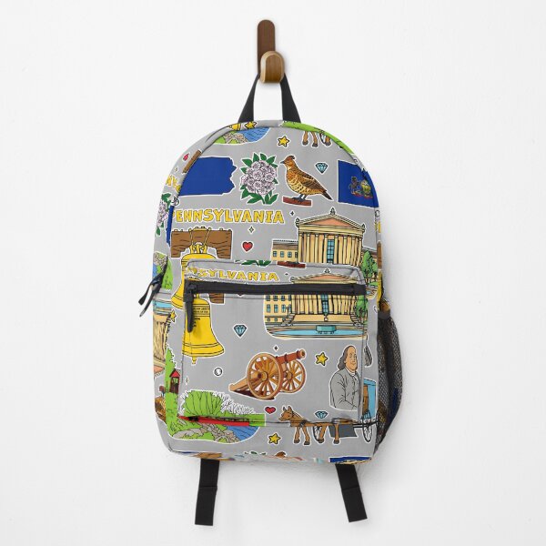Item preview, Pennsylvania State Landmarks Vintage Travel Design – Liberty Bell & State Pride Art designed and sold by mashmosh.