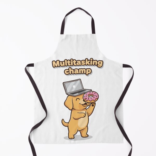 Item preview, Dog with laptop and donut funny multitask quote designed and sold by Tong4130.