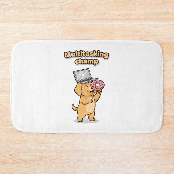 Item preview, Dog with laptop and donut funny multitask quote designed and sold by Tong4130.