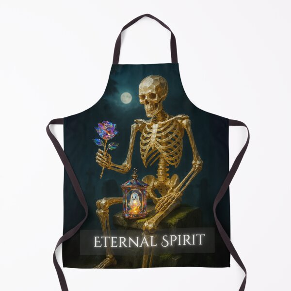 Item preview, Golden Skeleton with Crystal Rose - Gothic Romance Art designed and sold by CamillaCreation.