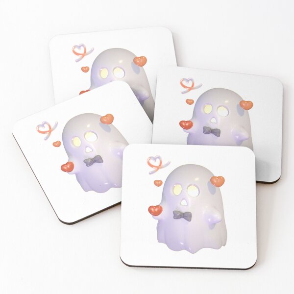 Item preview, Cute Ghost with Hearts 3D Illustration designed and sold by HEFEEL.