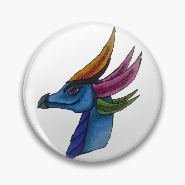 Item preview, Prism-Horned Dragon – Hand-Drawn Fantasy Creature Art designed and sold by RavenSilverwing.