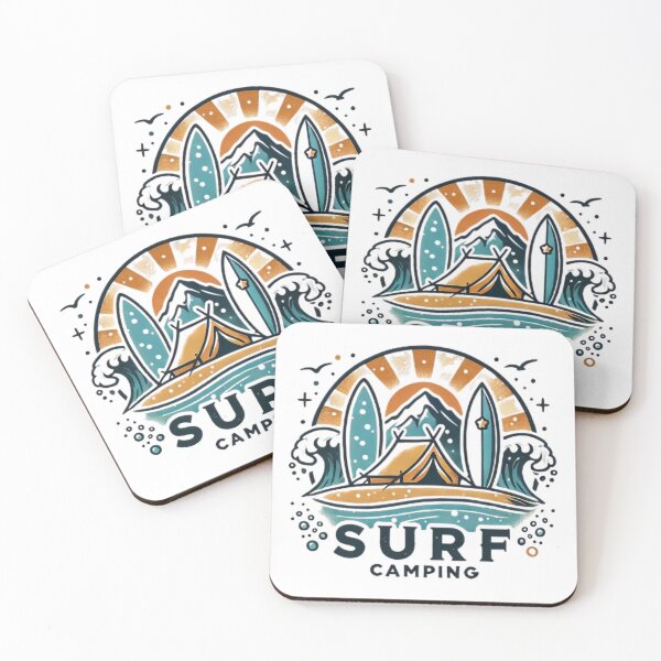 Item preview, Surfing and Camping designed and sold by SaltySpraySurf.