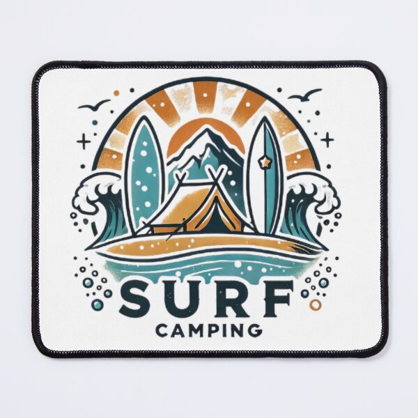 Item preview, Surfing and Camping designed and sold by SaltySpraySurf.