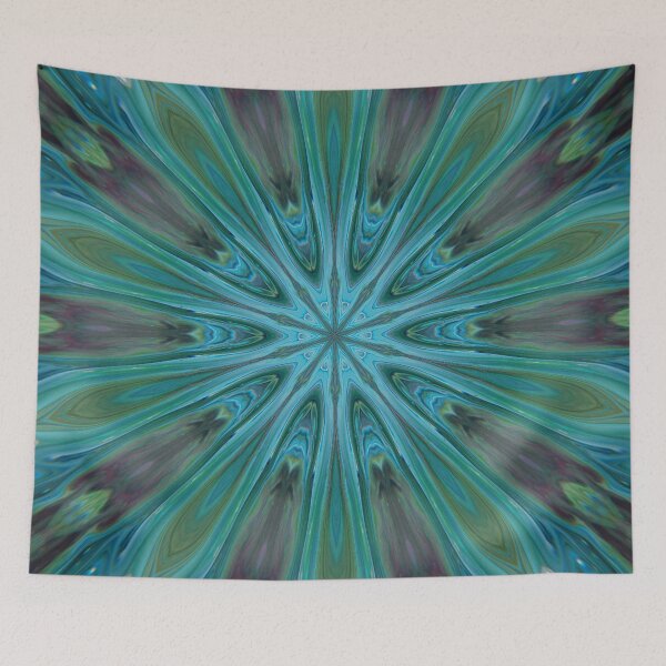 Item preview, Green Peacock Feather Mandala - Kaleidoscope Design by Fluid Nature designed and sold by vmajzlik.