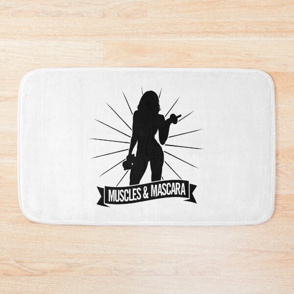 Item preview, Muscles & Mascara – Fitness Strength and Beauty Gym Quote designed and sold by artworkathome.