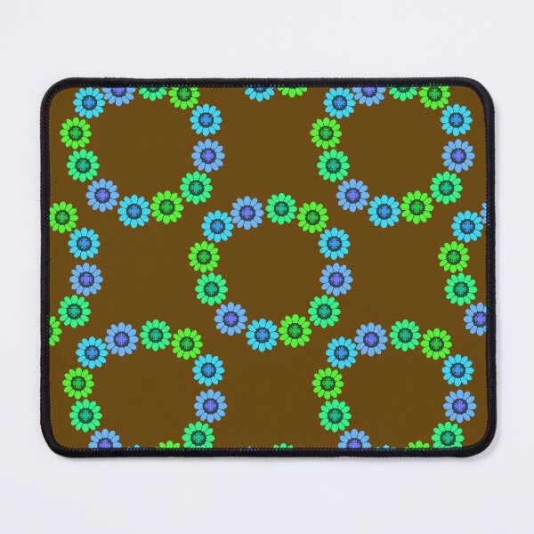 Item preview, Abstract flower repeating pattern Nutmeg wood designed and sold by Svasti Arts and Designs.