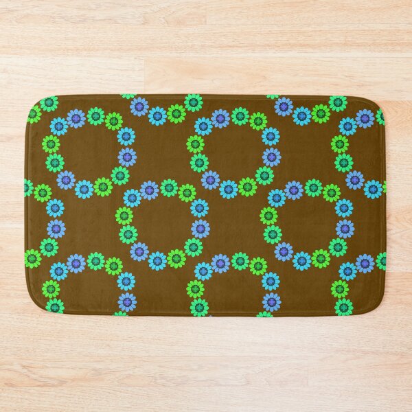 Item preview, Abstract flower repeating pattern Nutmeg wood designed and sold by Svasti Arts and Designs.