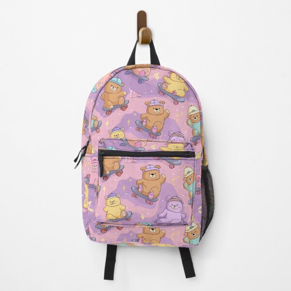 Item preview, Bear Skateboard Park designed and sold by Kawaii Patterns | Chubby Animals & Cute Ghosts.
