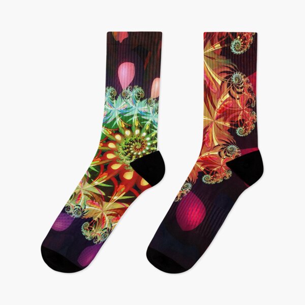 Item preview, Vibrant Abstract Fractal Spiral With Floral Patterns designed and sold by pinkal.