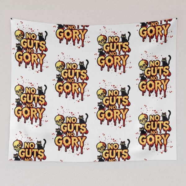 Item preview, No Guts, No Gory – Horror Pun for Halloween Lovers designed and sold by SnarkyTextStudiO.