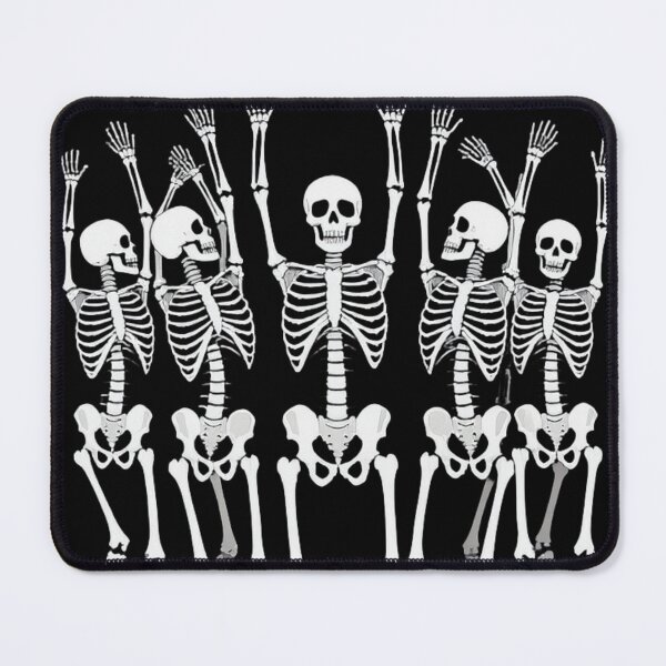 Item preview, Dancing Skeletons Halloween – Monochrome Skeleton Crew designed and sold by WojcikDesigners.