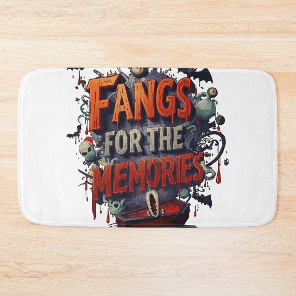 Item preview, Fangs for the Memories – Funny Vampire Halloween Quote designed and sold by SnarkyTextStudiO.