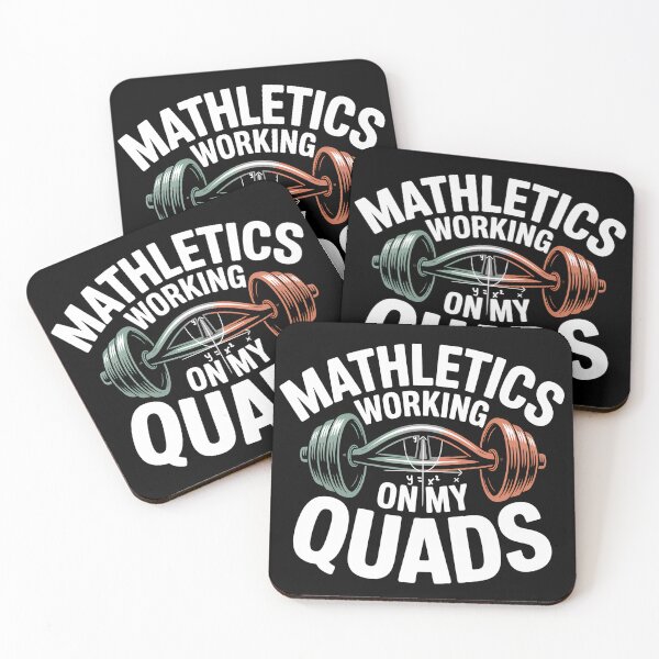 Item preview, Mathletics Working On My Quads - This funny gift is perfect for math teachers, students, fitness enthusiasts, and anyone who loves nerdy jokes and clever wordplay. designed and sold by ZyziowskyArt.