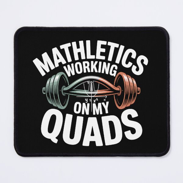 Item preview, Mathletics Working On My Quads - This funny gift is perfect for math teachers, students, fitness enthusiasts, and anyone who loves nerdy jokes and clever wordplay. designed and sold by ZyziowskyArt.