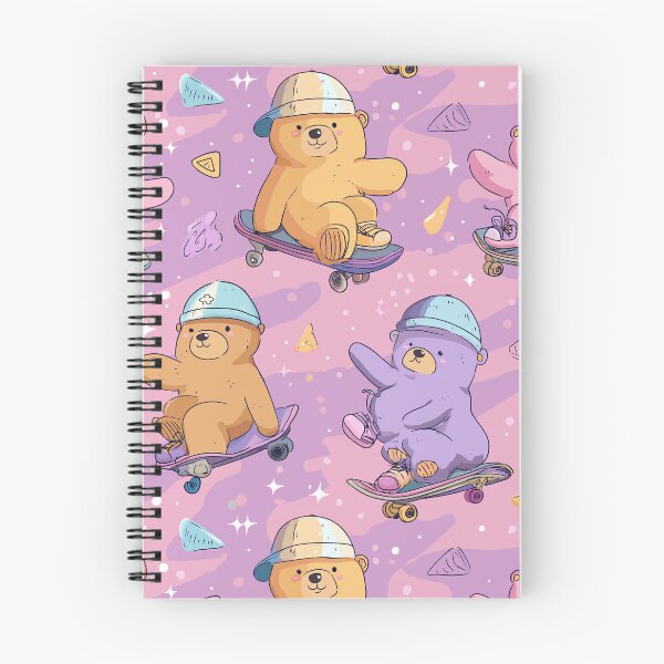Item preview, Happy Bear Skateboard designed and sold by Kawaii Patterns | Chubby Animals & Cute Ghosts.