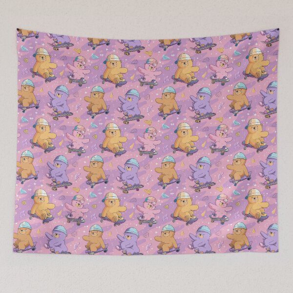 Item preview, Happy Bear Skateboard designed and sold by Kawaii Patterns | Chubby Animals & Cute Ghosts.