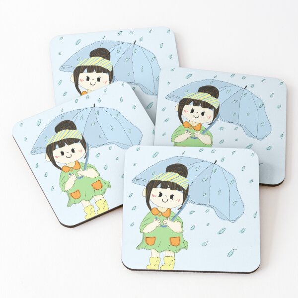 Item preview, Girl on the rainy day designed and sold by Kaewtaming.