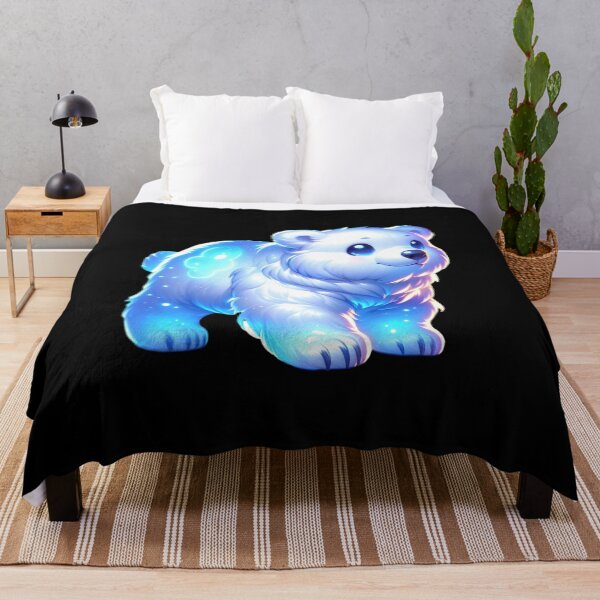 Item preview, Kawaii Luminous Spirit Polar Bear Cub Art - Magical Glowing Arctic Winter Design designed and sold by NSB-Design.