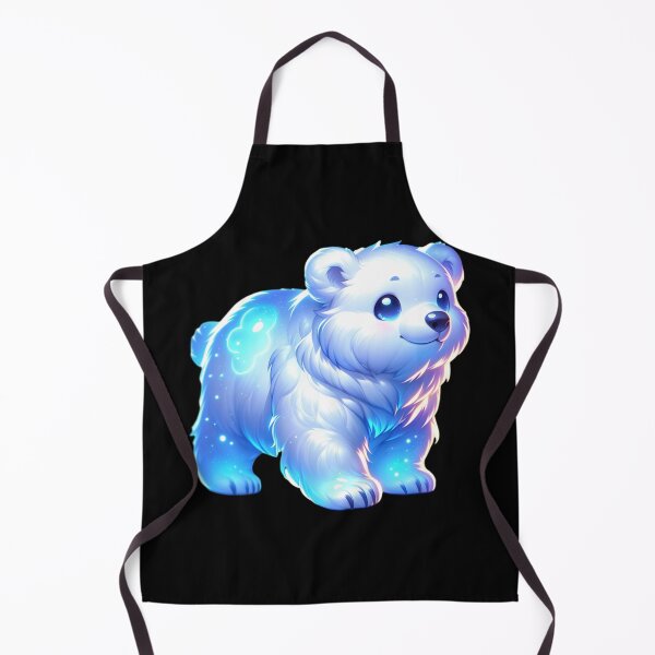 Item preview, Kawaii Luminous Spirit Polar Bear Cub Art - Magical Glowing Arctic Winter Design designed and sold by NSB-Design.
